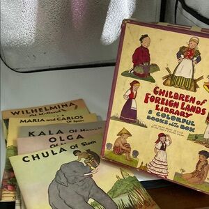 Red and Yellow Vintage Book Set